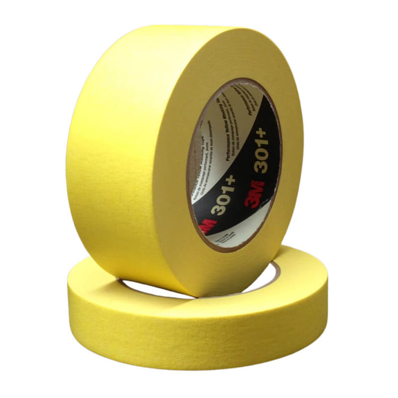 3M 301+ Performance Masking Tape Yellow 18mm