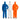 3m 4515 overalls in blue, white and orange