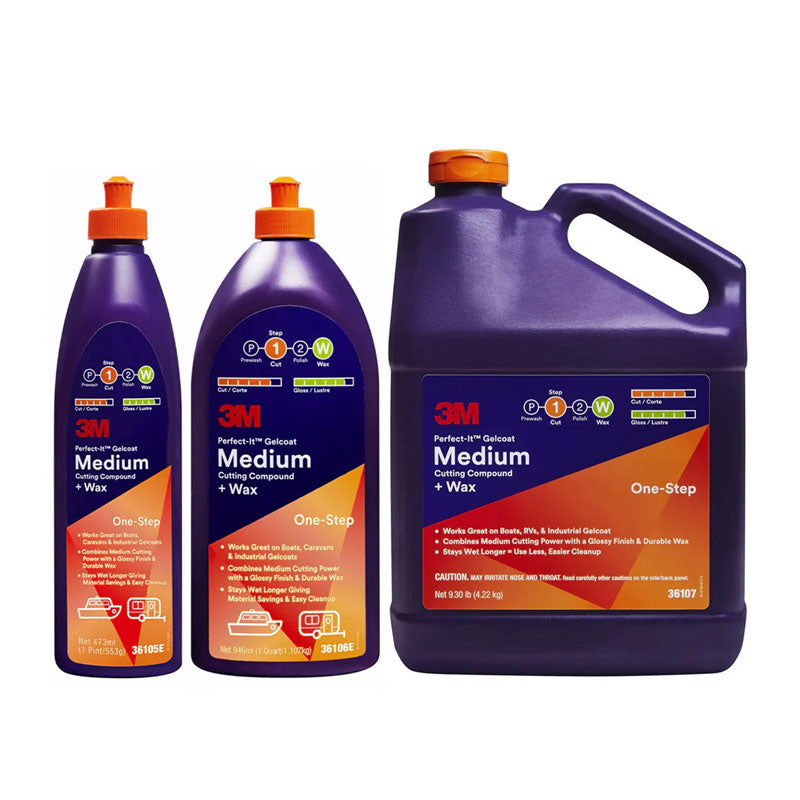 3M Perfect-It Gelcoat Medium Compound & Wax | One-Step Finish