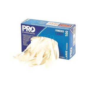 Medium Pro Choice Latex Powdered Gloves 100 Per Box