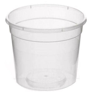 BS30 700ml Round Clear Plastic Container (Reusable)