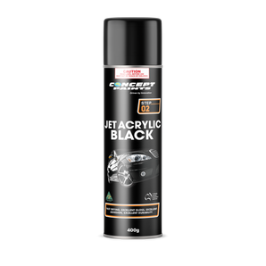 Concept Paints Jet Acrylic Black Aerosol 400g