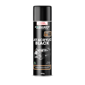 Concept Paints Jet Acrylic Black Aerosol 400g