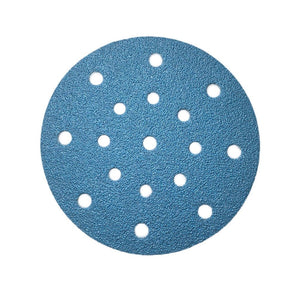 Revcut Blue Hook & Loop Film Back Sanding Disc 150mm (Box of 100 discs) 17 Holes