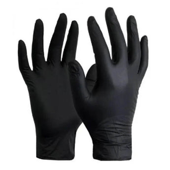 black stylus nitrile disposable gloves