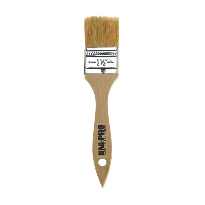Unipro flat unpainted natural bristle chip brushes in 38mm