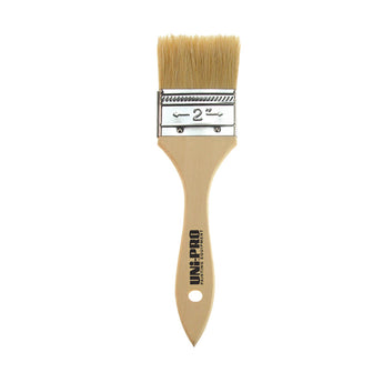 Unipro flat unpainted natural bristle chip brushes in 50mm