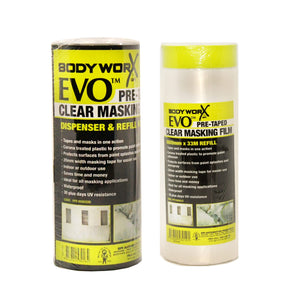 Bodyworx Pre-Taped Masking Film and DIspenser