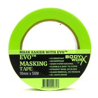 Bodyworx evo green masking tape 18mm