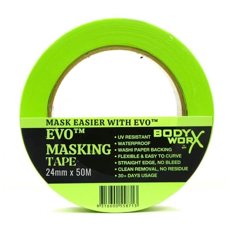 Bodyworx evo green masking tape 24mm