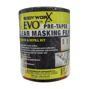 Body Worx EVO pre-taped clear masking film dispenser 550mm