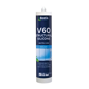 Bostik V60 Structural Silicone sealant cartridge 300ml translucent