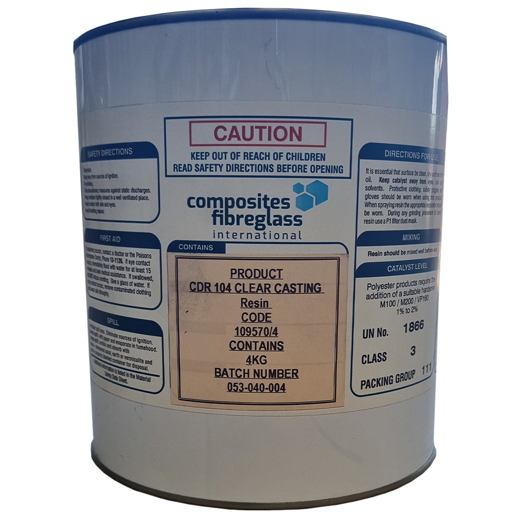 CDR 104 Clear Casting Resin | Polyester Casting Resin