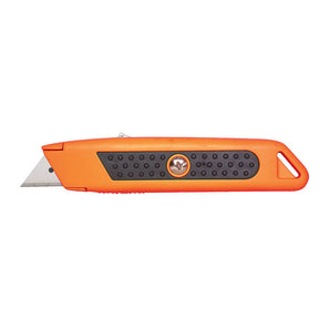 Stirling Auto-Retracting Orange Safety Knife with Rubber Grip