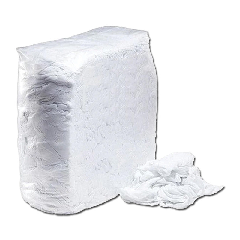 White T-Shirt Rags 10kg | Low Lint Cotton Rags