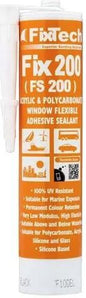 Fix200 Acrylic & Polycarbonate Window Silicon 310ml - Black