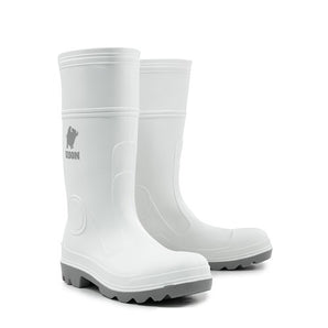 BISON MOHAWK PVC/NITRILE FOOD INDUSTRY SAFETY GUMBOOT WHITE/GREY
