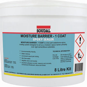 Soudal Moisture Barrier 1 Coat (2 part Epoxy)- 8L kit