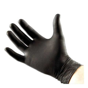 Heavy Duty Black Nitrile Chemical Resistant Gloves (100 per box)