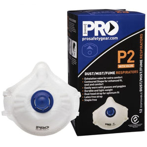 PC321 - P2 Valved 2 Strap Dust Mask- Box Of 12