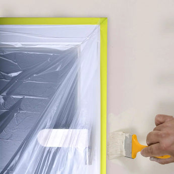 an example of the evo masking film on the wall protecting the architraves. 