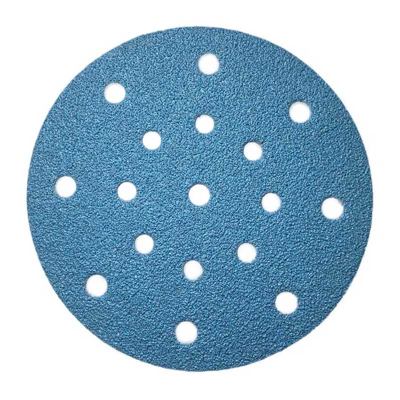 Revcut Blue 150 mm 17 Hole Sanding Disc with velcro backing