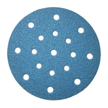 Revcut Blue 150 mm 17 Hole Sanding Disc with velcro backing