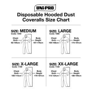 Uni-Pro Disposable Hooded Coverall - Large