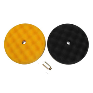200mm waffle buff pad Black/Orange inc adaptor