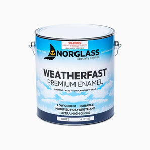 Norglass Weatherfast Premium Enamel Satin White - 4ltr